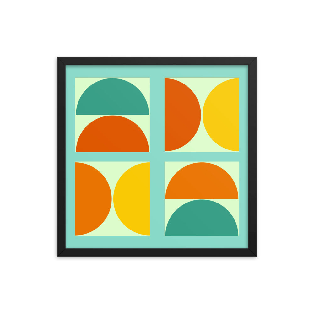 Summer time vibes framed poster. Bright Collection.