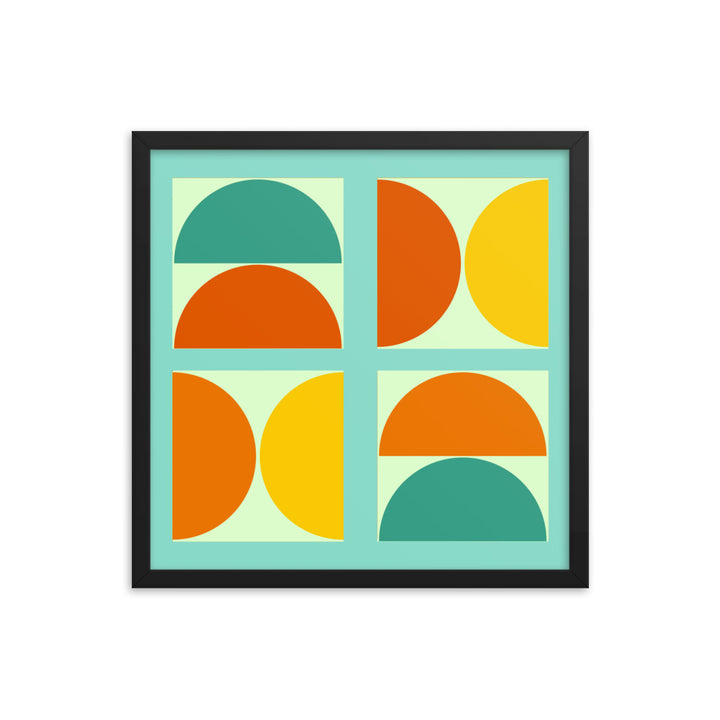 Summer time vibes framed poster. Bright Collection.
