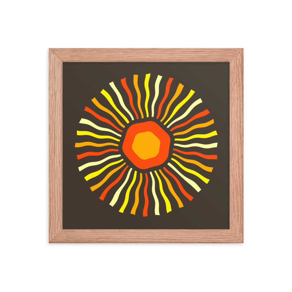 Groovy Sun Framed Poster