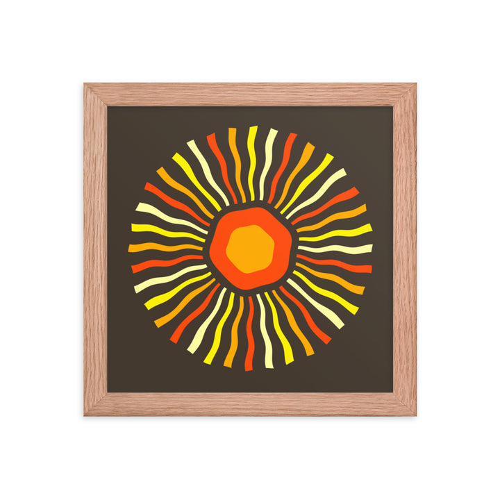 Groovy Sun Framed Poster
