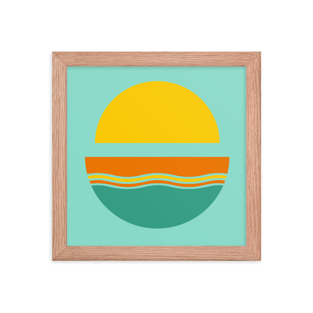 Beach Vibes framed poster. Bright Collection.