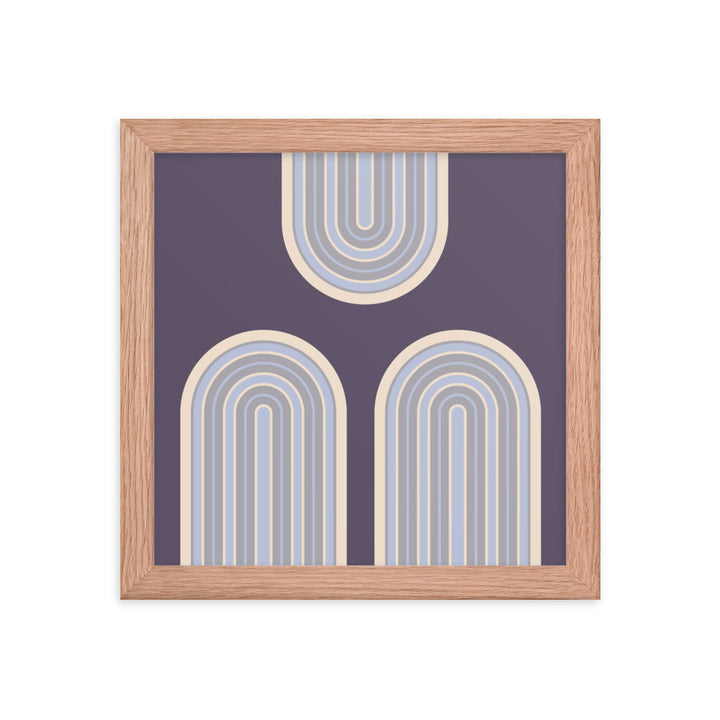 Purple arches framed poster. Purple Simplicity Collection.