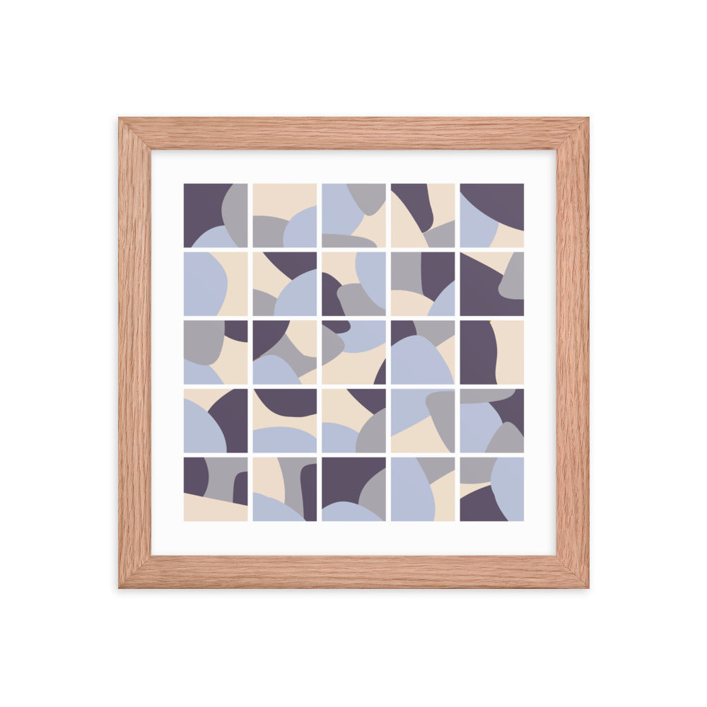 Purple Collage Framed poster. Purple Simplicity Collection.