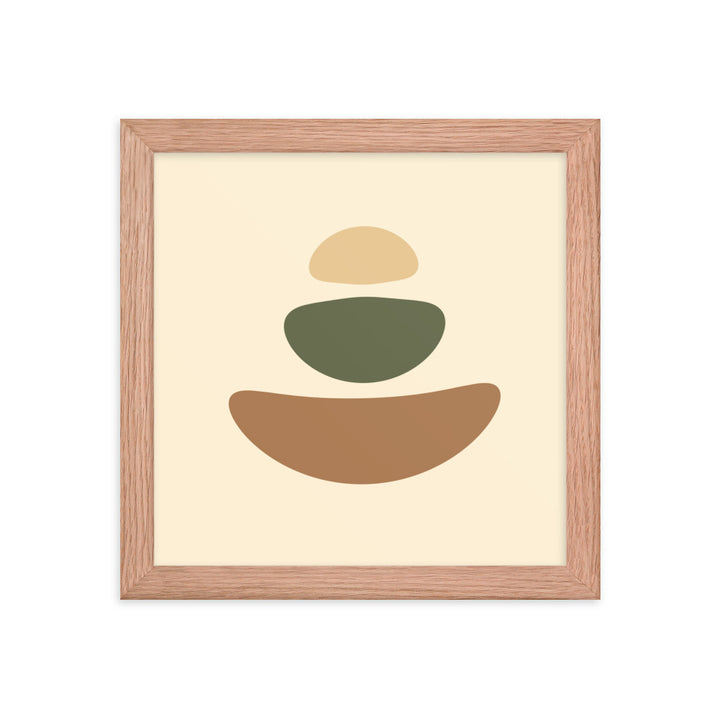 Earth toned mimimalist framed poster. Earth Tones Collection.
