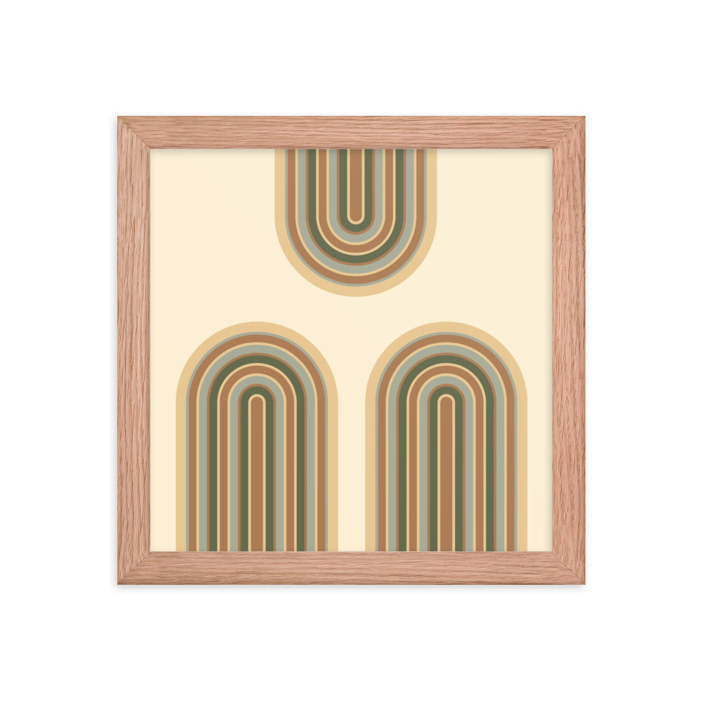 Earth toned arches framed poster. Earth Tones Collection.