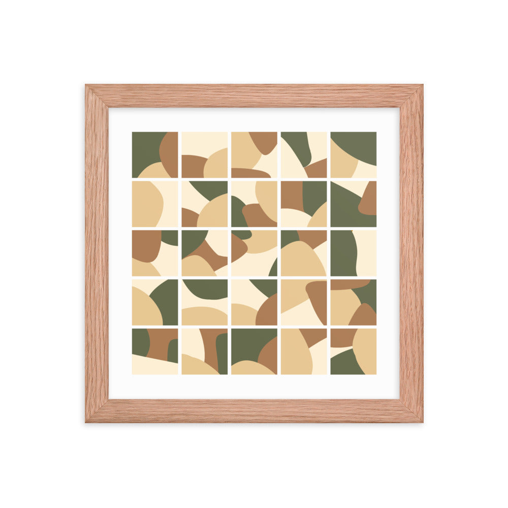 Earth Toned Collage Framed Poster. Earth Tones Collection.