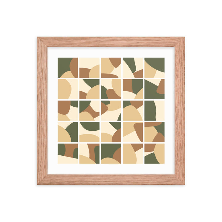 Earth Toned Collage Framed Poster. Earth Tones Collection.