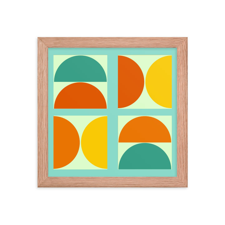 Summer time vibes framed poster. Bright Collection.
