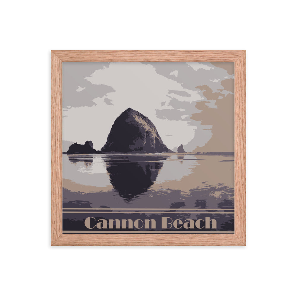 Cannon Beach Framed Travel Poster
