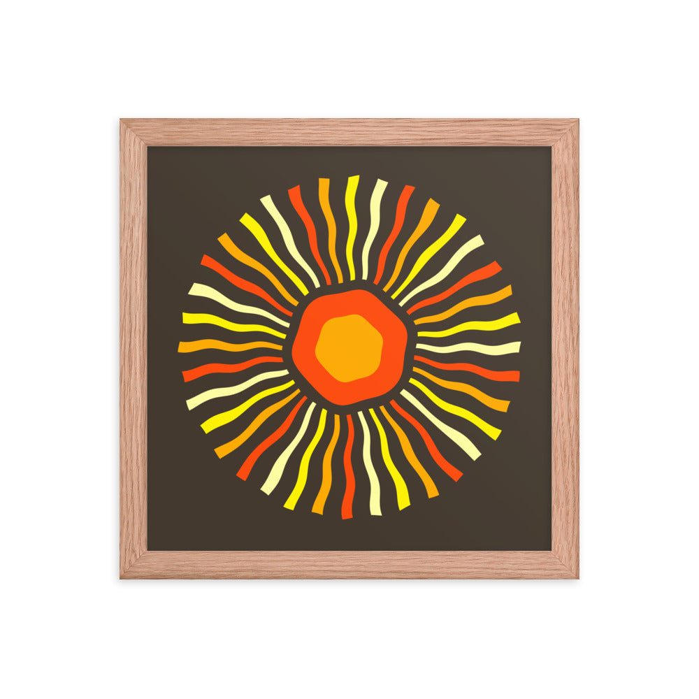 Groovy Sun Framed Poster
