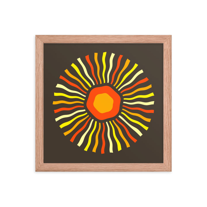 Groovy Sun Framed Poster