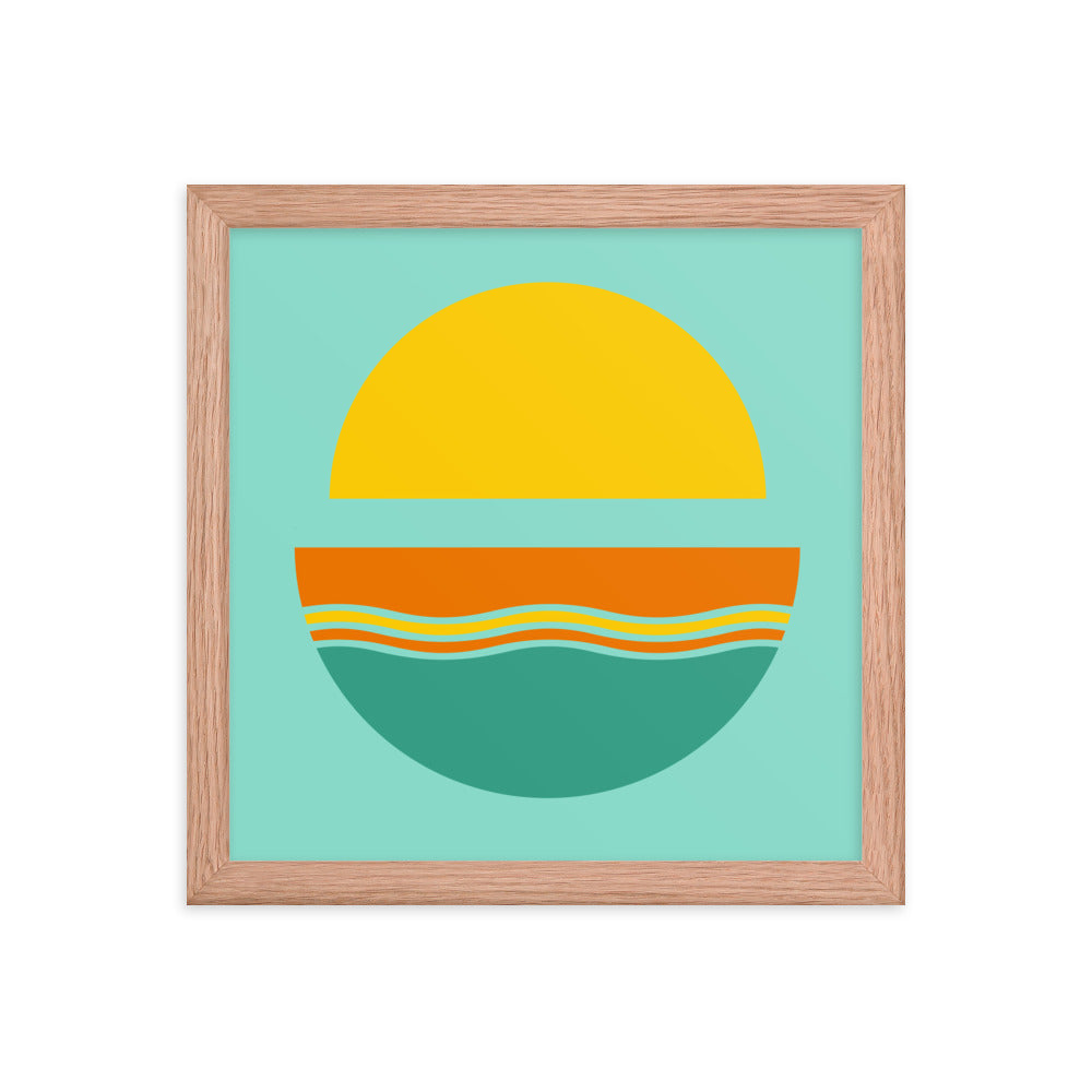 Beach Vibes framed poster. Bright Collection.