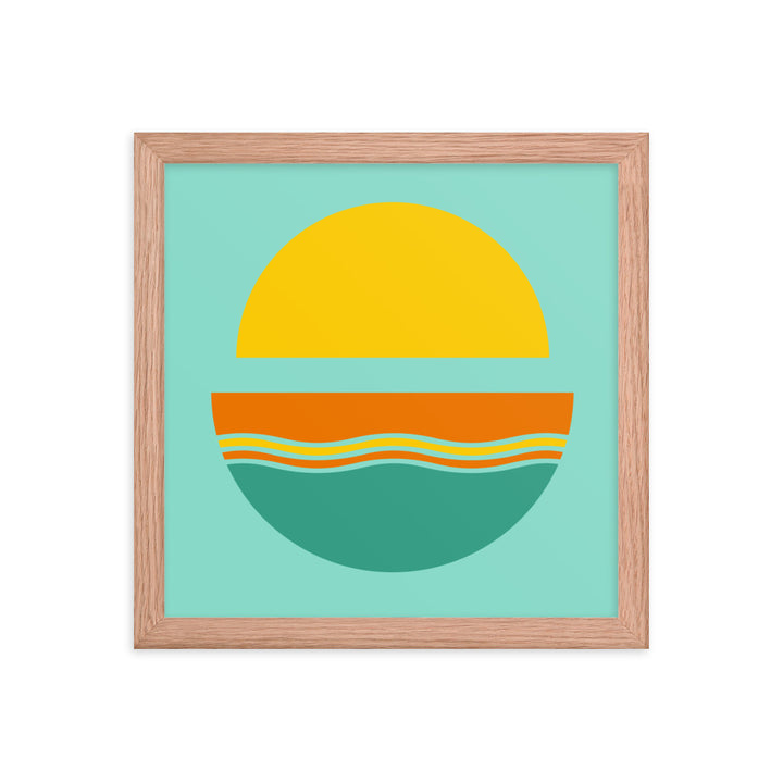 Beach Vibes framed poster. Bright Collection.