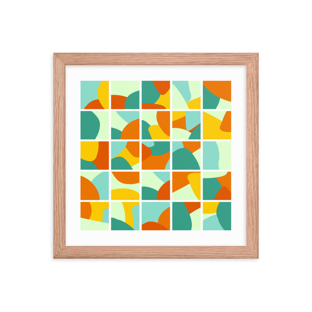 Collage Framed Poster. Bright Collection.