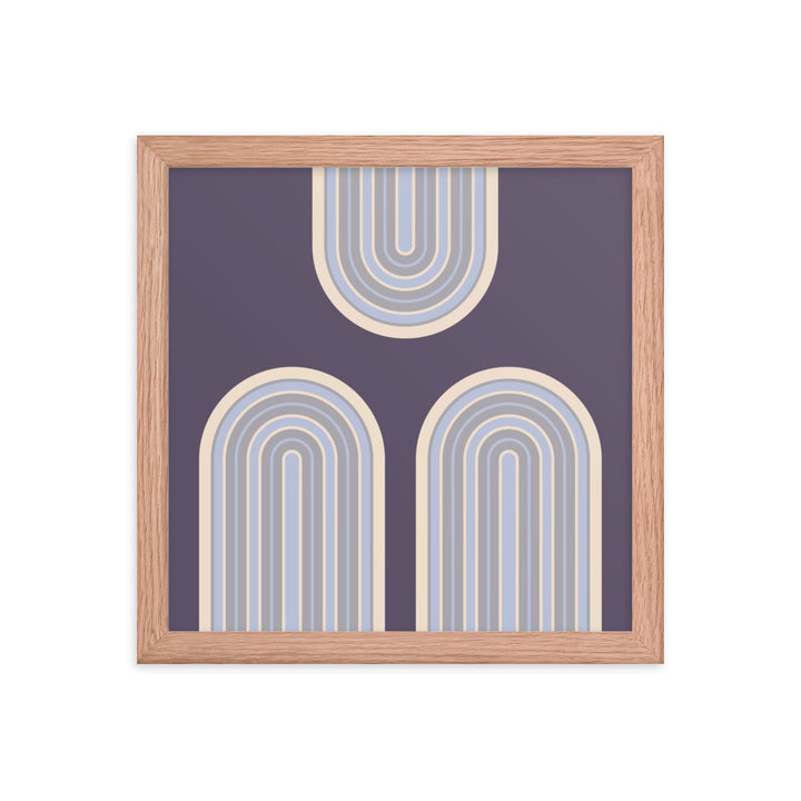 Purple arches framed poster. Purple Simplicity Collection.