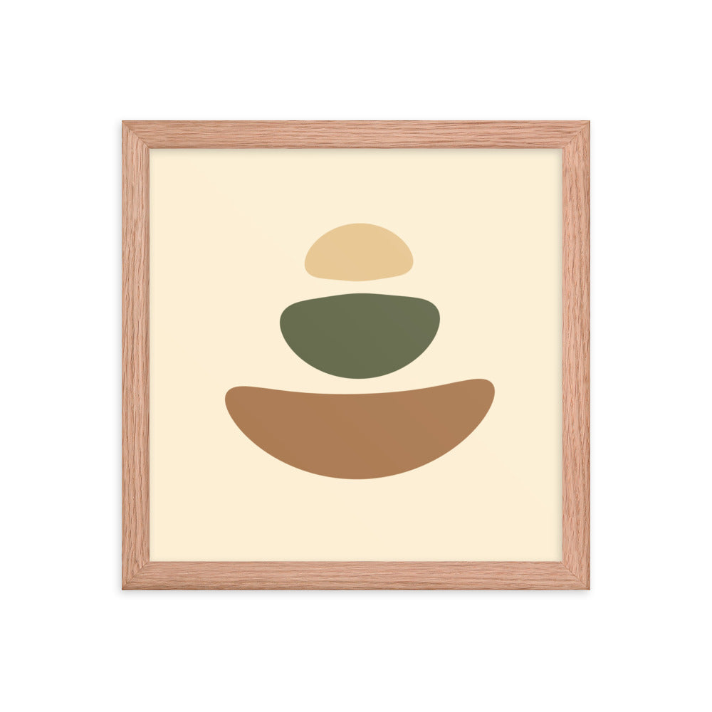 Earth toned mimimalist framed poster. Earth Tones Collection.