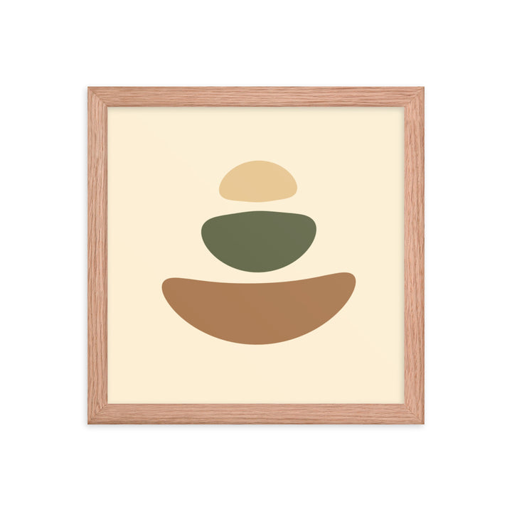 Earth toned mimimalist framed poster. Earth Tones Collection.