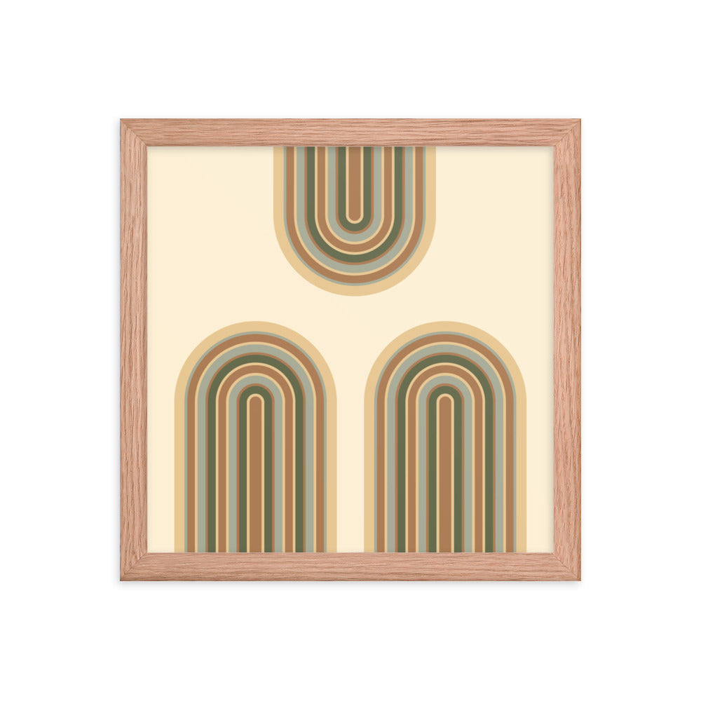 Earth toned arches framed poster. Earth Tones Collection.