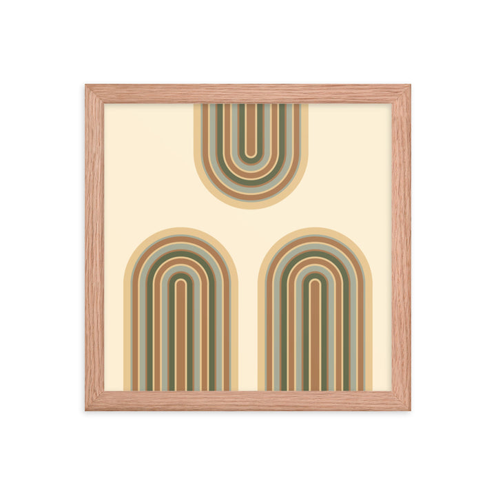 Earth toned arches framed poster. Earth Tones Collection.