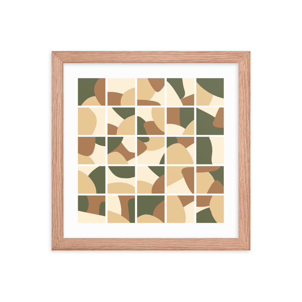 Earth Toned Collage Framed Poster. Earth Tones Collection.