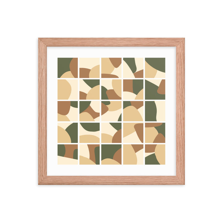 Earth Toned Collage Framed Poster. Earth Tones Collection.