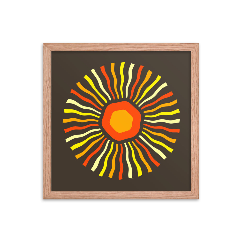 Groovy Sun Framed Poster