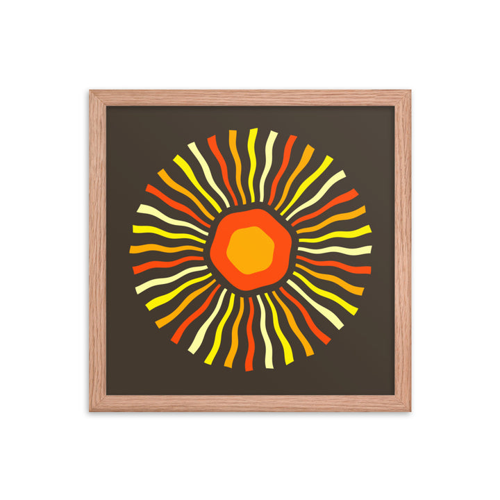Groovy Sun Framed Poster