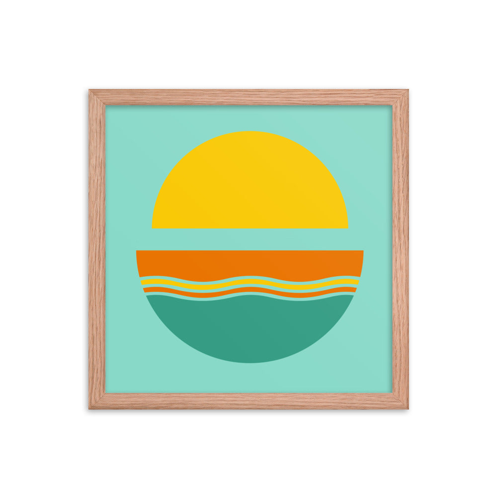 Beach Vibes framed poster. Bright Collection.