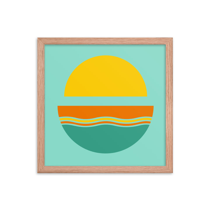 Beach Vibes framed poster. Bright Collection.