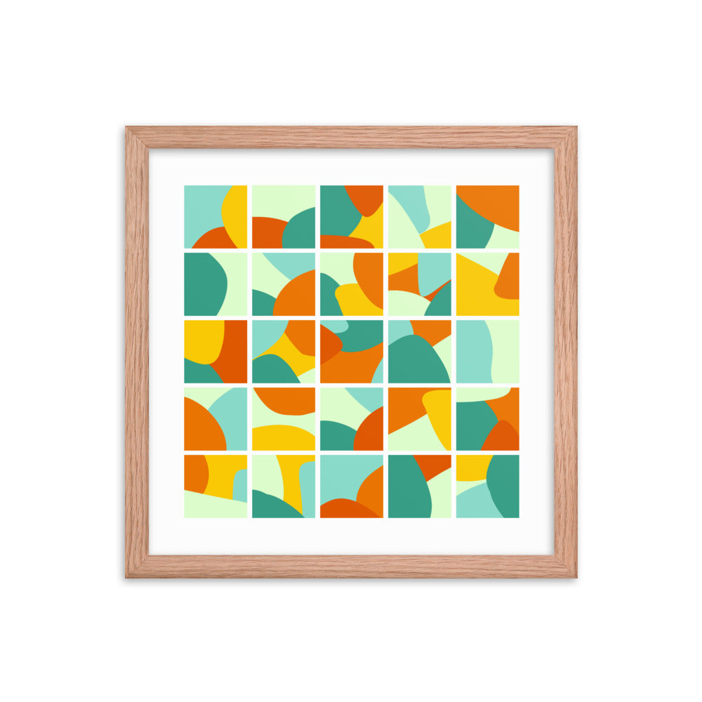 Collage Framed Poster. Bright Collection.