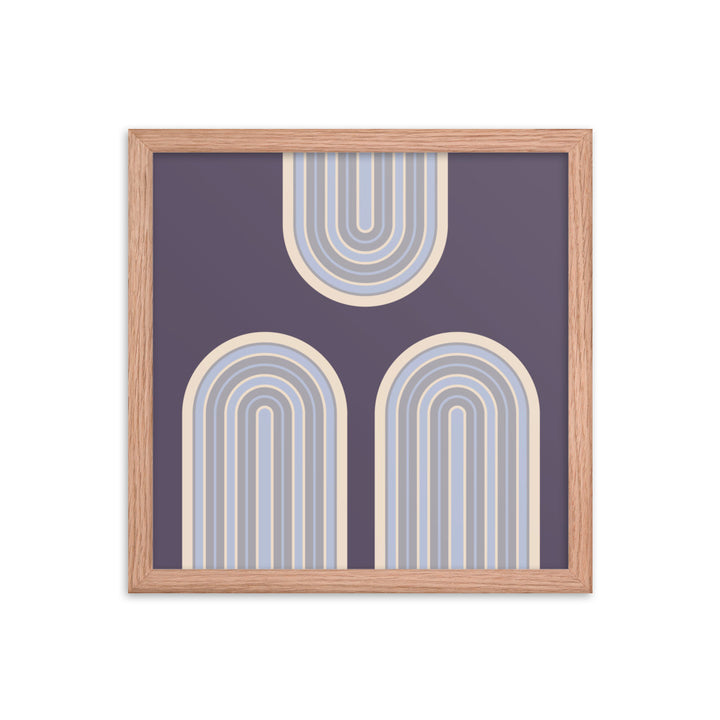 Purple arches framed poster. Purple Simplicity Collection.