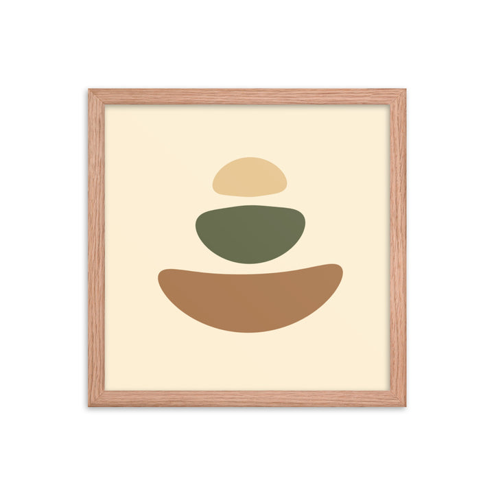 Earth toned mimimalist framed poster. Earth Tones Collection.