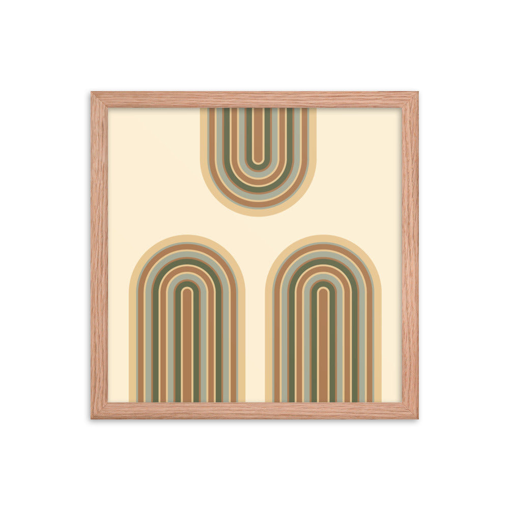 Earth toned arches framed poster. Earth Tones Collection.
