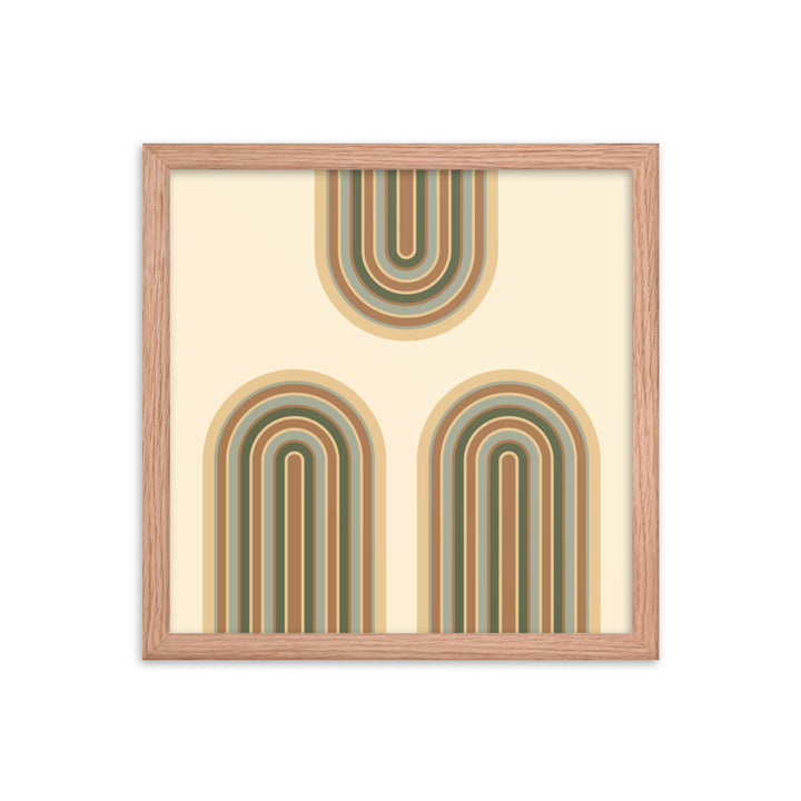 Earth toned arches framed poster. Earth Tones Collection.