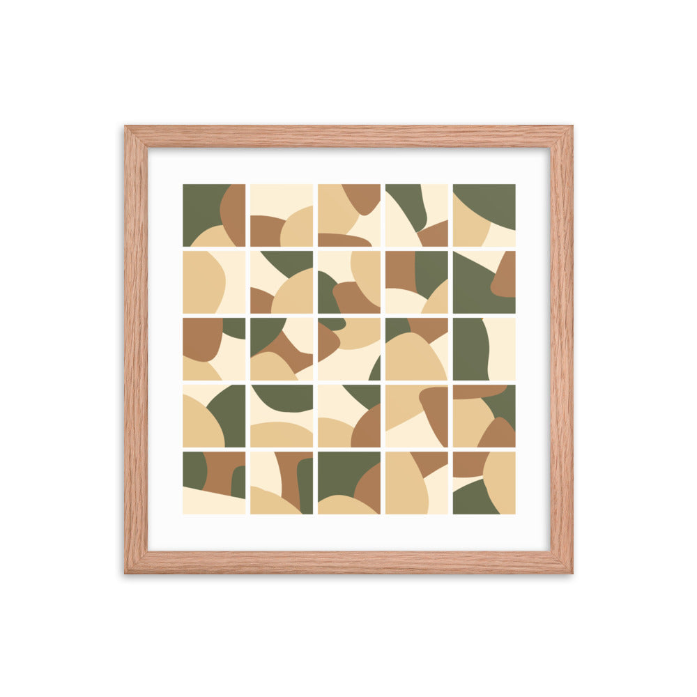 Earth Toned Collage Framed Poster. Earth Tones Collection.