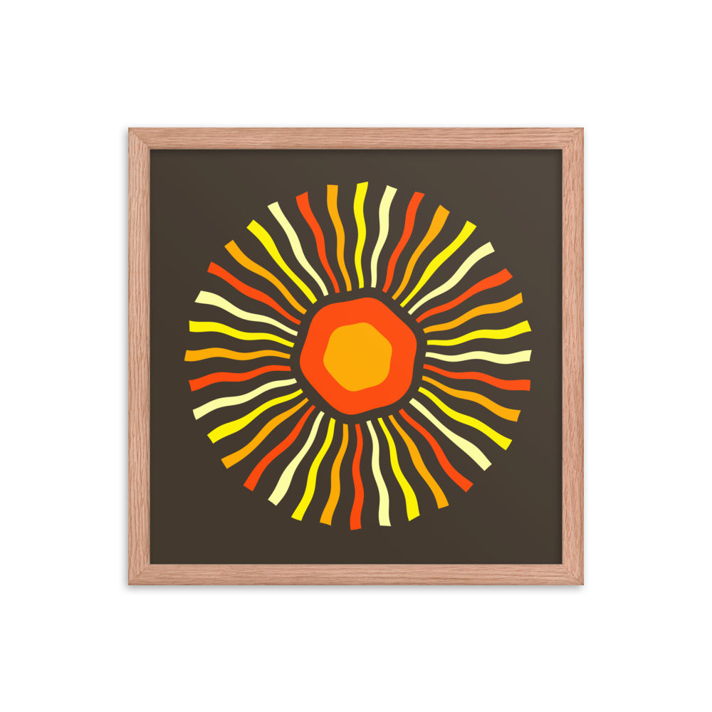 Groovy Sun Framed Poster