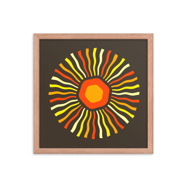 Groovy Sun Framed Poster