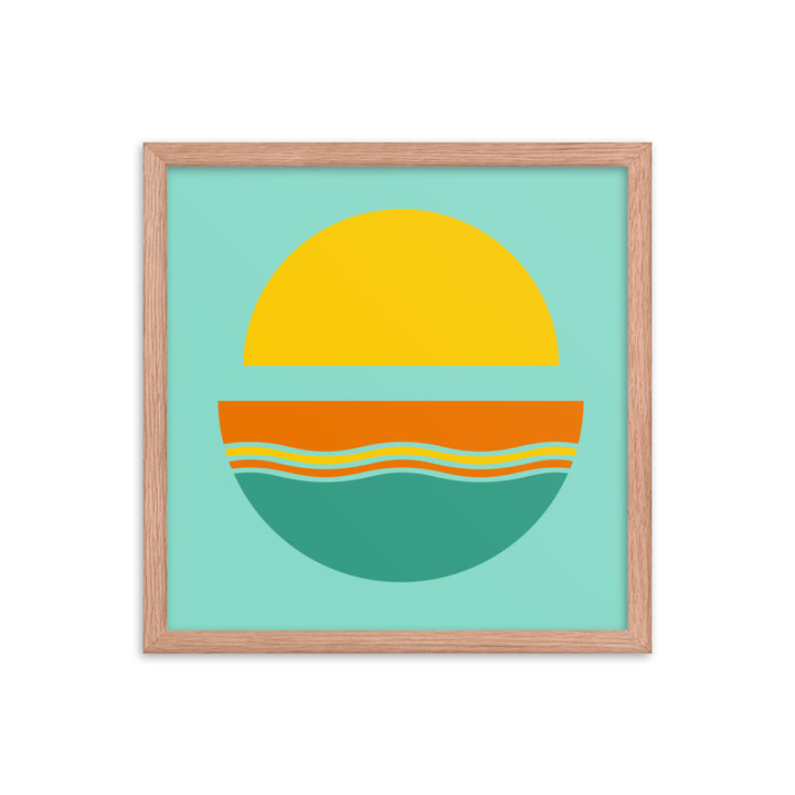 Beach Vibes framed poster. Bright Collection.