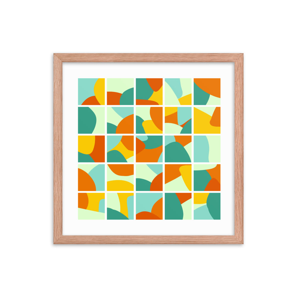 Collage Framed Poster. Bright Collection.