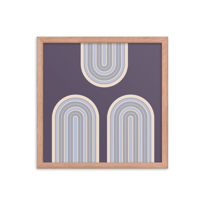 Purple arches framed poster. Purple Simplicity Collection.