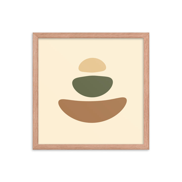 Earth toned mimimalist framed poster. Earth Tones Collection.
