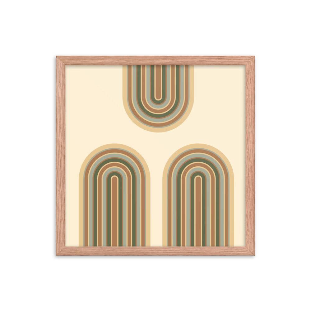 Earth toned arches framed poster. Earth Tones Collection.