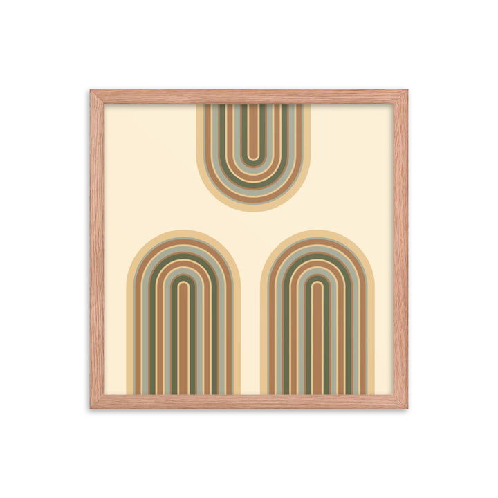 Earth toned arches framed poster. Earth Tones Collection.