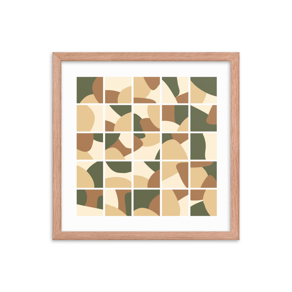 Earth Toned Collage Framed Poster. Earth Tones Collection.