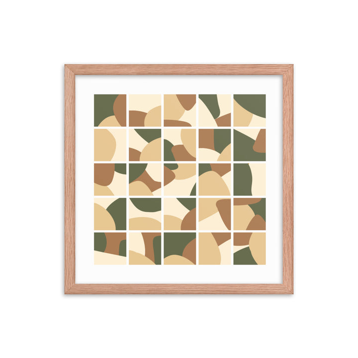 Earth Toned Collage Framed Poster. Earth Tones Collection.