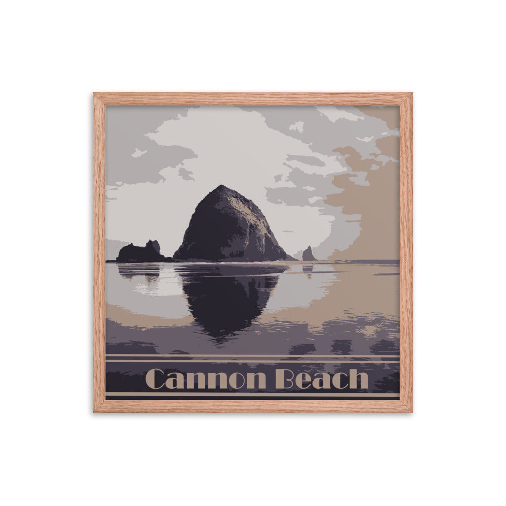 Cannon Beach Framed Travel Poster