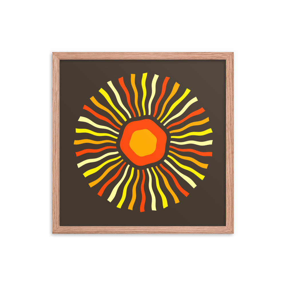 Groovy Sun Framed Poster