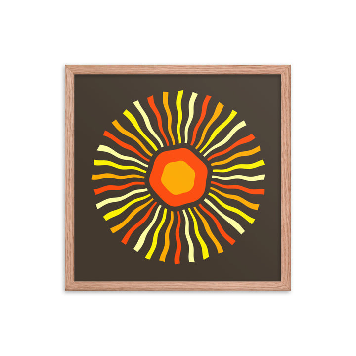 Groovy Sun Framed Poster