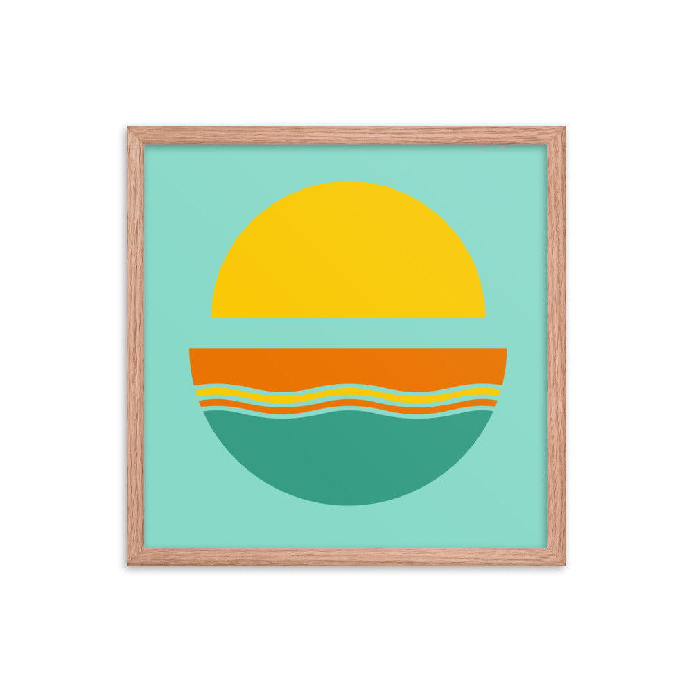 Beach Vibes framed poster. Bright Collection.