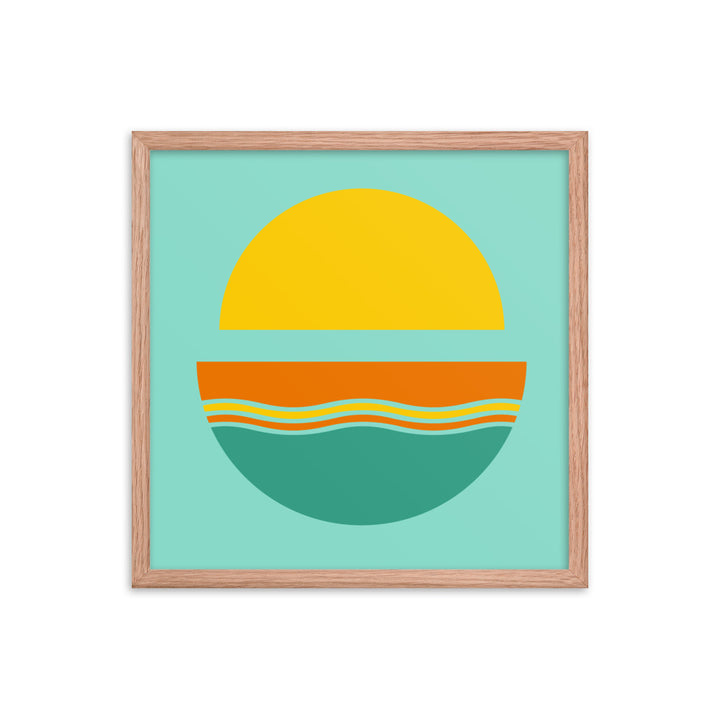 Beach Vibes framed poster. Bright Collection.